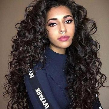 China Wholesale Chemical Fiber Deep Frontal Headband African Headband Long Water Wave Curly Hair Wig Long Water Wave Wig For Black Women for sale