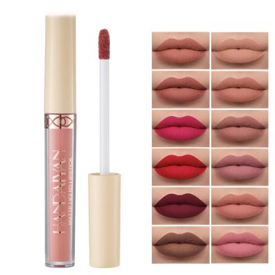 China Waterproof 12 Colors Matte Lip Gloss Wholesale Matte Liquid Lip Gloss Bulks Lip Gloss Stick Waterproof Liquid Lipstick for sale