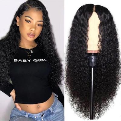 China Cheap African Water Wave Small Curly Wigs For Ladies Mid Length Hair Hand-wrapped Brazilian Hair Wigs Water Wave Lace Wig Amazon In Stock for sale