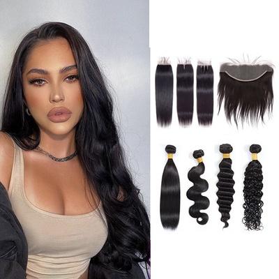 China Wholesale 100%Human Virgin Hair Natural Wave Highlight Lace Wigs Women Hair Bundles Silky Straight Brazilian Braid Hair Weave for sale