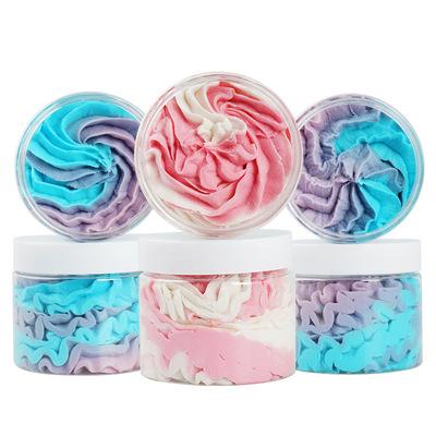 China Moisturize Sugar Scrub Shaving Cream Natural Soft Colored Base Shower Gel Dispenser Brand Fragrance Bubble Foaming Fluffy Bath Whipped Soap for sale