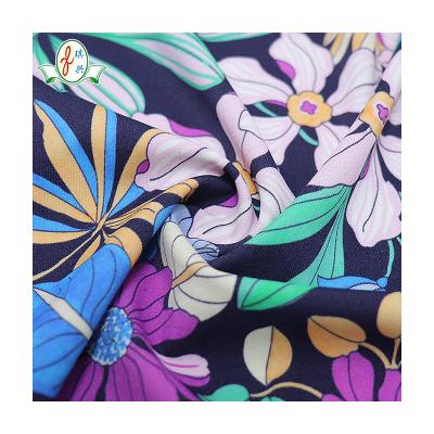 China Polyester wholesale price waterproof breathable exquisite workmanship minimal and practical fiber printed satin polyester fabric for sale