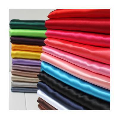 China Luster Lightweight Polyester Fiber Custom Satin Fabric Waterproof Popular High Performance Shine And Printing for sale