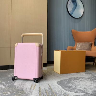 China Sharemore Handmade Luggage Trolley Set Luxury Suitcase Travel Bag Horizon TSA Lock Luggage Case With Spinner Wheels for sale