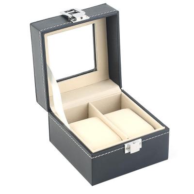 China Good Handmade High Quality Luxury Watch Leather Watch Box For Couples for sale