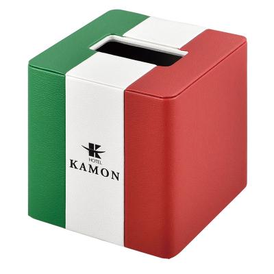 China Napkin Paper Holder Tissue Square PU Leather Tissue Box Hotel/Home Elegant Box Lid for sale