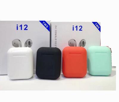 China free shipping 2022 i12 TWS ture china wireless stereo earphone with earphone box for iphone for sale