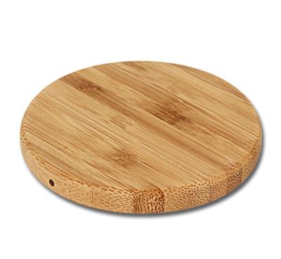 China Various shape mobile phone charger custom logo support universal wooden bamboo wooden wireless charger for sale