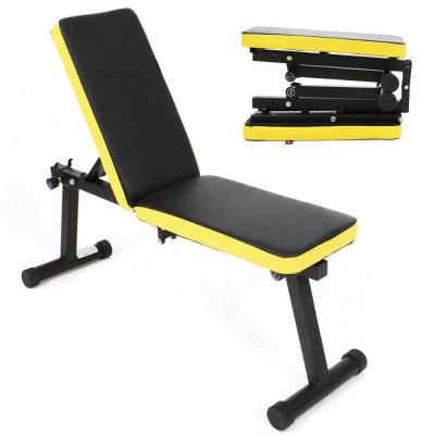 China Wellshow Portable Gym Weight Bench Exercise Flat Bench Sit Up Home Adjustable Foldable Abdominal Machine for sale