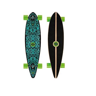 China Wellshow Custom Skateboard Sport Skateboard Maple Longboard Portable Complete Canadian Pintail Cruiser for sale