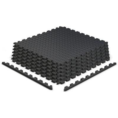 China Wellshow Sports Puzzle Exercise Mat EVA Foam Tiles Exercise Equipment Mat With Border Waterproof Flooring for sale