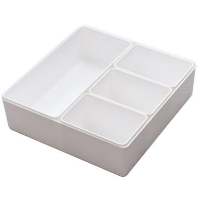 China Traditional Plastic Bathroom Desktop Storage Underwear Drawer Organizer Divider Box for sale