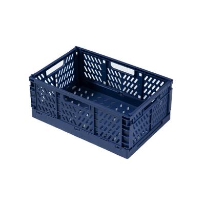 China Colorful Custom Plastic Cheap Mesh Collapsible Storage Basket Viable Folding PP Container For Home Toys for sale