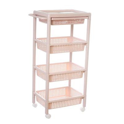 China Viable Plastic Bathroom Shelves Kitchen Shelf Rack Organizer Storage Basket Corner Drawer for sale