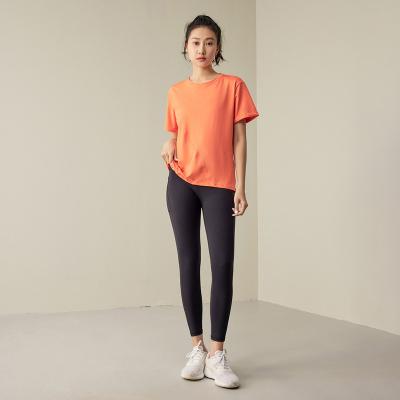 China Women's Sportswear Custom Spring Breathable Summer Clothes Round Neck T-shirt Custom Short Sleeve Workout Single Gym T Shirt For Women for sale