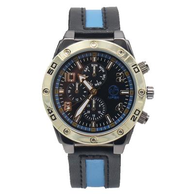 China Full Calendar Charms Mens Brand Straps Leather 20mm Mechanical Watches Gift Set Luxury Quartz Sport Watches for sale