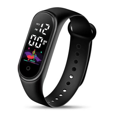 China Day/Date 2022 Square Cheap Wristwatches Sport Waterproof Prices Led Wristband Digital Watch For Kids for sale