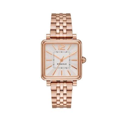 China 2021 Luxury Quartz Watch Women Stainless Steel Rose Gold Watches Quartz Analog Water Resistant for sale