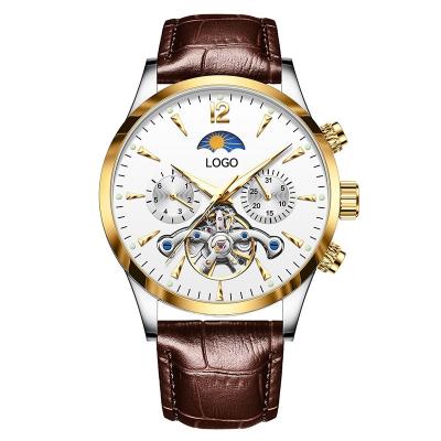 China Chinese Reloj Fashion Business Gold Waterproof Sport Customized Men Waterproof Wrist Watches Mechanical Movement for sale