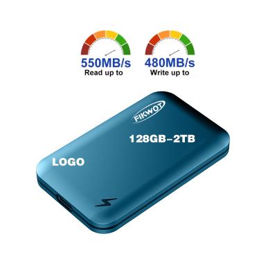 China Custom 250Gb SSD 500Gb 200 500 Gb 1 2 TB 1Tb 2Tb 1T 2T External SSD Hard Drive Type-C External Hard Disk Drive for sale