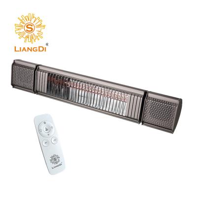 China Stored outdoor party infrared heater bluetooth patio heater with speaker and LED light for sale