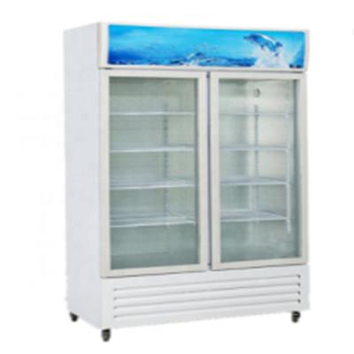 China Single-Temperature Upright Commercial Deli Refrigerator 2-Door Display Beverage Beverage Cooler for sale