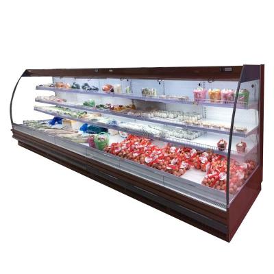 China Single-temperature Fruit Cabinet Salad Grocery Refrigerator Air Curtain Open Display Freezer New for sale