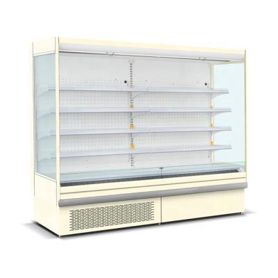 China Single-temperature open supermarket multideck refrigerator for fresh food refrigerator showcase for sale