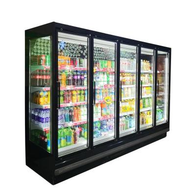 China Single-temperature China Commercial Glass Door Coolers Display Fridge Freezer Cabinet for sale