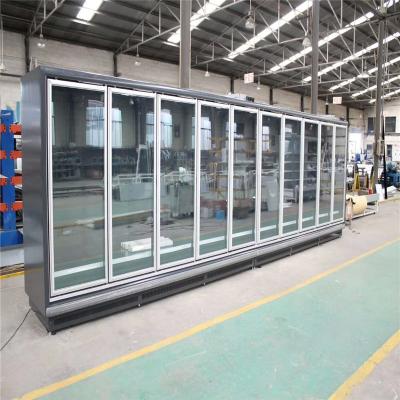 China Single-Temperature Commercial Supermarket Multidecks Glass Door Freezer Exterior for sale