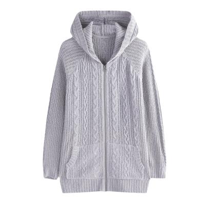 China Whole Sale Plus Size Raglan Zipper Front Hoodie Sweater 2021 Spring Autumn Winter Plus Size Big Size Casual Style Long Sleeve Cable Cardigan for sale