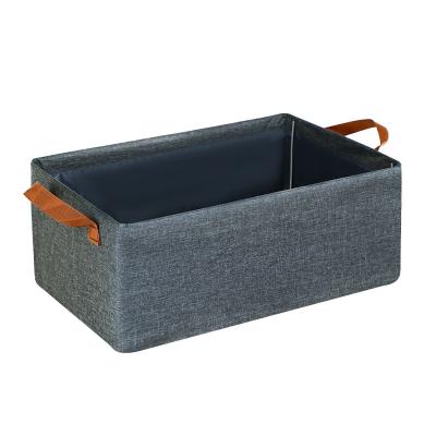 China High Quality Viable Collapsible Storage Bin Fabric Storage Baskets With Handles For Organization for sale