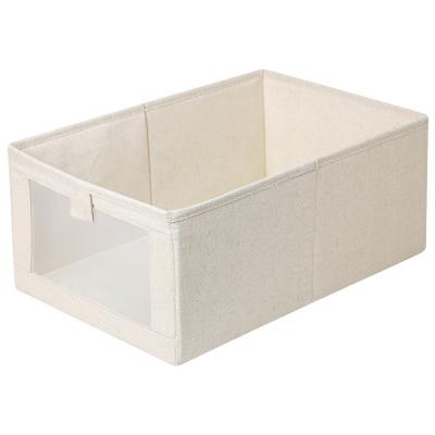 China Viable Hot Sale Cotton Lining Cloth Closet Baskets Clothes Toys Storage Baskets For Shelves for sale