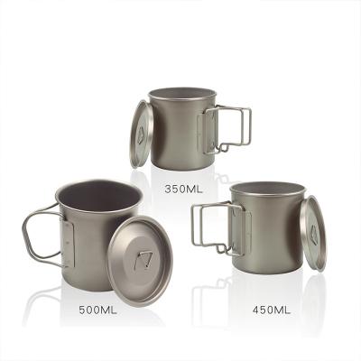 China Viable Pure Titanium Mug With Lid 500ML Water Tea Coffee Mug Milk Outdoor Camping Ultralight Cup 300ML, 350ML, 400ML, 450ML500ML for sale