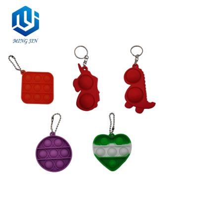 China Factory hot custom silicon 3d key chain low price sale fidgety person key chain toy for sale