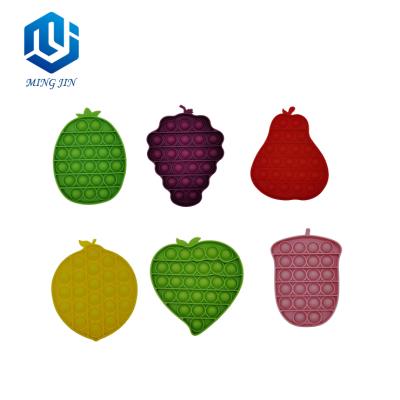 China wholesale 2022 fidgety people toy low price fruit shape customized noise fidgety person toys for baby for sale