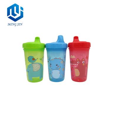 China High Quality BPA Free Cartoon Printing Design Platypus 300ml Baby Training Plastic Cup New for sale