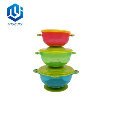 China BPA Free Manufacturer 3pcs Hot Selling Baby Food Bowl Feeding Set for sale