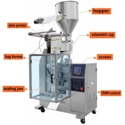 China Jev-300g Food Sachet Granule Packaging Machine Vertical Plastic Film Sealer for sale