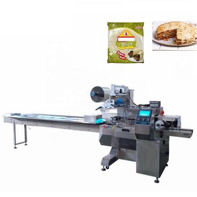 China Food Horizontal Flow Packing Machine Semi-automatically For Taco for sale