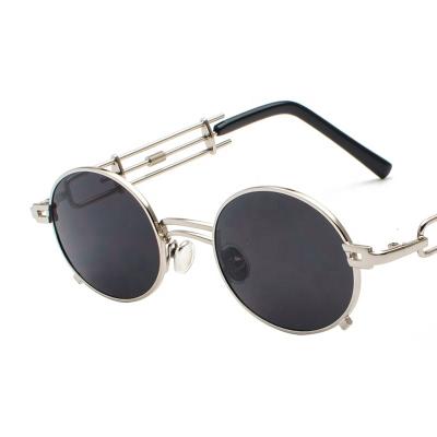 China Hot Selling Punk Vintage Round Sunglasses For Women Classic Retro Designer Style Colorful Frame Color Sun Glasses For Adult for sale