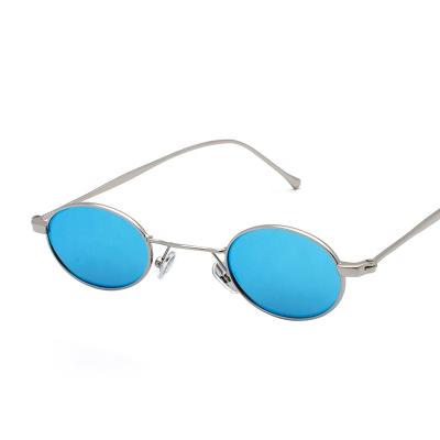 China 2020 Hot Metal Punk New Arrival UV400 Mirror Lens Sales Hippie Round Hippie Sunglasses Men Metal Sunglasses for sale