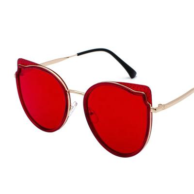 China Designer Sunglasses Rimless Oversized Cat Eye Women Shade Sunglasses 2020 for sale