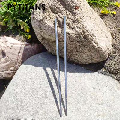 China PYTITANS Outdoor Activities Brand Chopstick Titanium Solid Round Or High Quality Square Gift Chopstick for sale