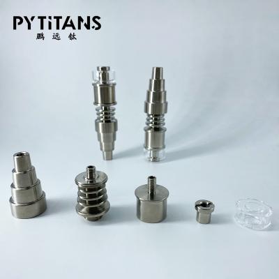 China Farmhouse factory wholesale glass bongs with gr2 titanium nail e nail dab kit with heater coil by pytitans for sale