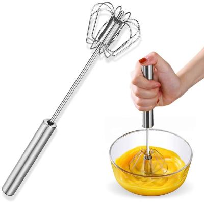 China Sustainable New Design Semi-automatic Stainless Steel Plug Egg Beater Push Type Beater for sale