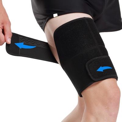 China Inner Adjustable Muscle Tension Thigh Bandage Sheath Protector Belt Sports Basketball Knee Pads Men's Gear Protector Warmer for sale