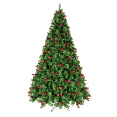 China 2021 New Products Environmental Friendly PVC &PET Pine Needle Christmas Tree Christmas Tree Decoration 8ft/240cm for sale