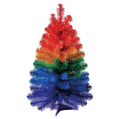 China Eco-friendly& Fire Proof Christmas Tree Ornaments 2021 Colorful Rainbow Tree Pop Christmas Tree for sale