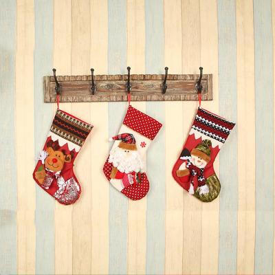 China Large Durable Christmas Stockings With Hanging Loop For Seasonal Family Decoration for sale